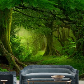 SIGNWIN Wall Mural Forest Removable Self-Adhesive Wallpaper Wall Decoration for Bedroom Living Room - 100x144 inches