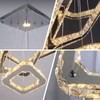 diisunbihuo Modern Crystal Chandeliers LED Square Chandelier Pendant Lights Chandelier