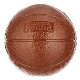 Outward Hound by Planet Dog Basketball, Durable Treat-Dispensing Dog Ball, Interactive Fetch Toy, Orbee-Tuff, Mint Scented, BPA-Free, for Indoor & Outdoor Play, Brown