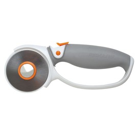 Fiskars Titanium Rotary Cutter, Ø 60 mm, For Right- and Left-handed Users, Orange/White/Grey, 1004753