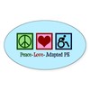 CafePress Adapted PE Teacher Oval Car Bumper Sticker