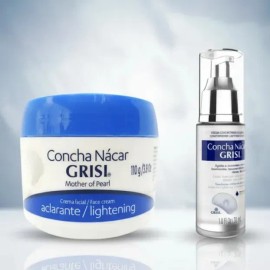 Kit Concha Nácar: Crema Facial Sólida 110g Normal + Serum Facial Aclarante 30ml Mixta