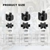 1/2" to 3/4" L075 Flexible 3-Piece L-Jaw Coupling Coupler Set