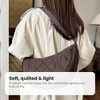 Quilted Crescent Crossbody Bag for Women – Lightweight Nylon Half