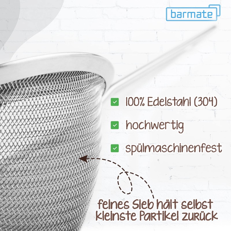 barmate Cocktail Strainer, Stainless Steel Bar Strainer Suitable for All