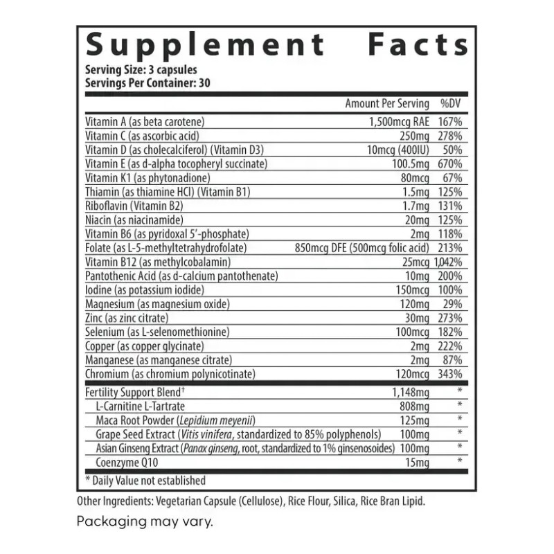 Multivitamínico Fairhaven Health Fertilaid Cápsulas Men
