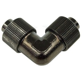 13/10 mm (10 x 1.5 mm) L Hose Connector Compact Black Nickel