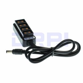 DRRI 2.5mm DC to 4 Port Female Splitter Hub Power Cable for Camcorder Camera