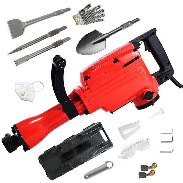 JACKCHEN Concrete Breaker Power Hammer, 2200W Demolition Electric Jack Hammer,Heavy