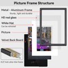 11x14 Picture Frame Set of 2, Metal Black Photo Frames