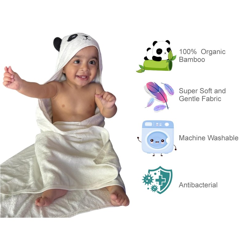 Baby Hooded Towel | Super Soft | Organic BAMBOO |