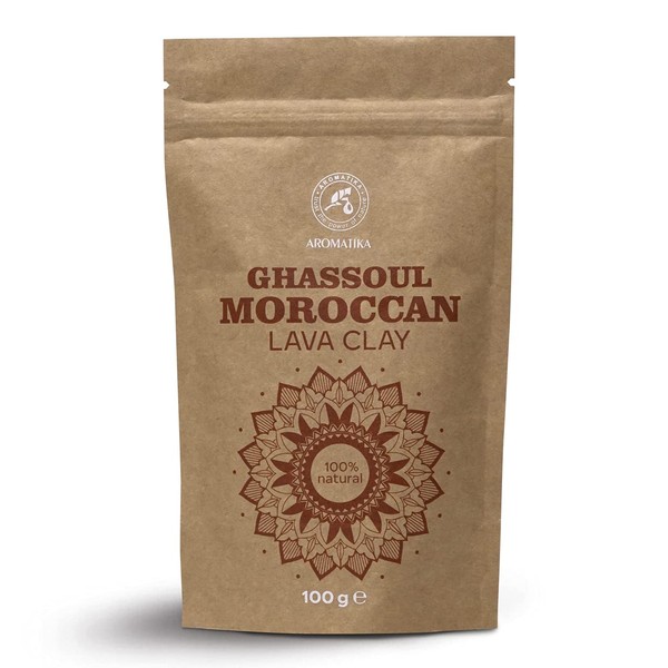 Moroccan Red Clay Powder 100 g - Ghassoul Moroccan Lava Powder - Mineral Clay for Hair Washing Body Care and Exfoliation - Red Clay Powder - Clay for Hair and Body Care