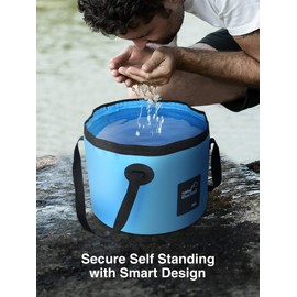 Luxtude Collapsible Bucket, 5 Gallon Bucket(20L), Beach Buckets, Fishing Buckets, Portable & Ultra Lightweight Outdoor Basin Container, Folding Basin Container for Fishing, Camping, Hiking, Beaching