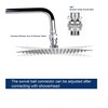 ieron Shower Head Extension, 360° Rotating Ball Swivel Adapter, Head