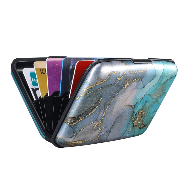 ELFISH Mini RFID Aluminum Wallet Credit Cards Holder Business Card