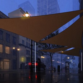 Royal Shade 11' x 14' x 17.8' Brown Right Triangle Waterproof Sun Shade Sail RSSLT Canopy Awning, 95% UV Blockage & Water Resistant, Outdoor Patio Garden Carport (We Make Custom Size)