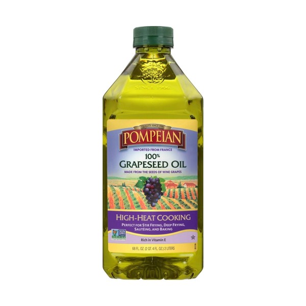 Pompeian 100% Grapeseed Oil delicate taste high smoke point deep frying baking