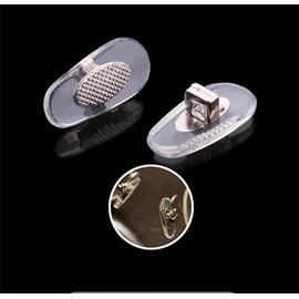 Eyeglasses Nose Pads Replacement for RB Eyeglass Sunglasses Frame,Push in Glasses Nose Piece,Plug in Eyewear Nose Guard (Silver)