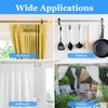 Curtain Rings, 24pcs Metal Rings with 24pcs Plastic Hooks, Drape