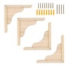 Antrader Solid Wall Mount Wood Shelf Bracket,6 Inch Wooden Shelf