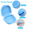 3 Pcs Retainer Case, False Teeth Container, Partial Mouth Guard