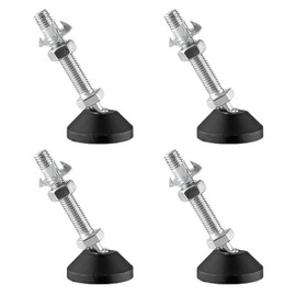 BORDSTRACT 4Pcs M8 Pies de Nivelación con Tuerca-T (D40*M8*50), Ajustable Niveladores Roscados, Anti Skid Muebles Niveladores, Heavy Duty Pies de Nive