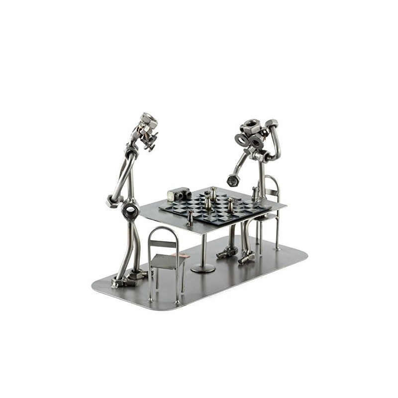 Steelman24 I Nuts and bolts sculpture Chess Player I Handmade