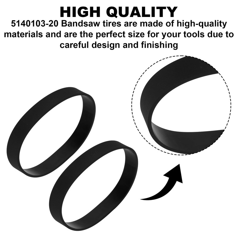 Aillsa 5140103-20 Tire(2 pcs) for DeWalt Band Saw DCS370L DCS370B