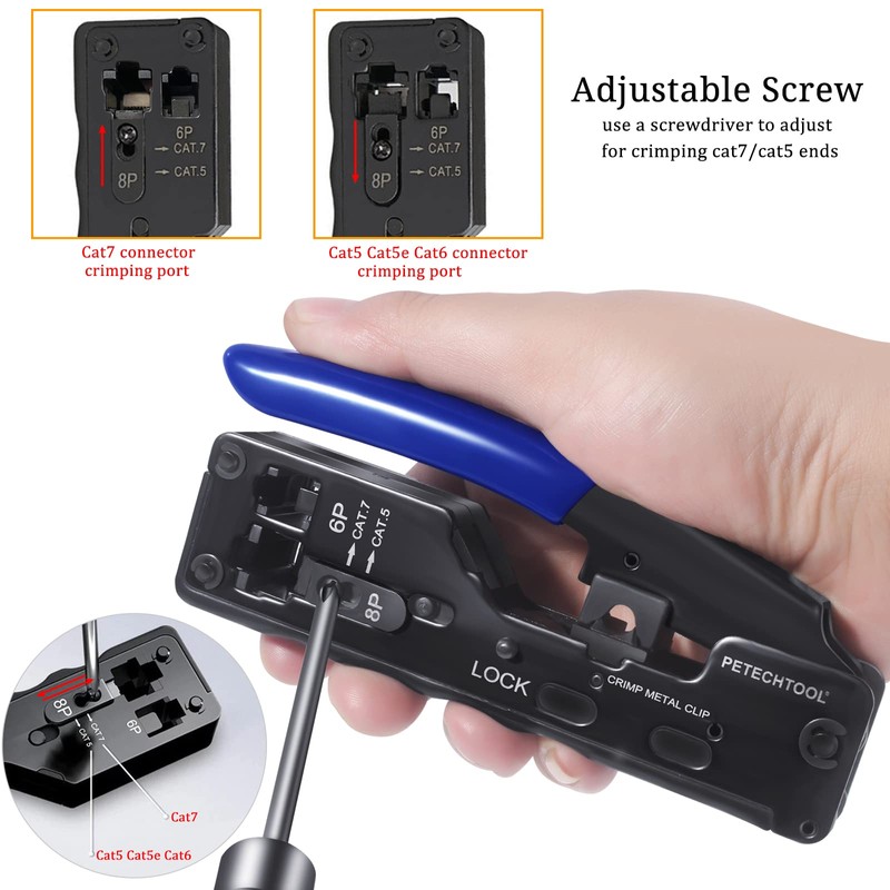 RJ45 Crimping Tool Network Crimping Tool for RJ45 Connector Cat7