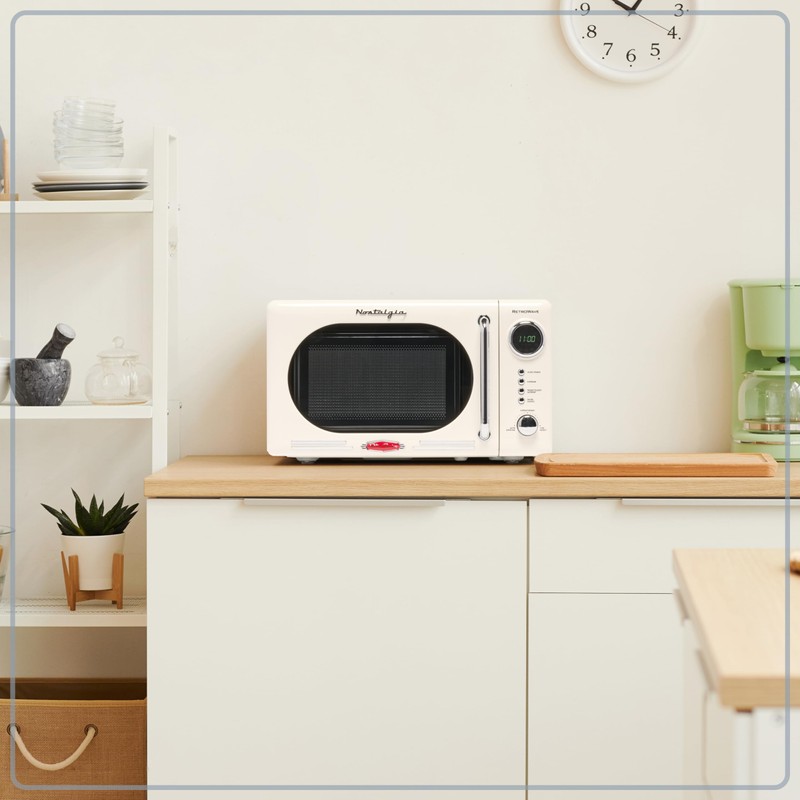 Nostalgia Retro Compact Countertop Microwave Oven - 0.7 Cu. Ft.