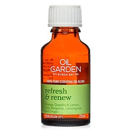 Oil Garden Refresh & Renew 100% Pure Essential Oil Therapeutic Aromatherapy Blend Drops 25mL