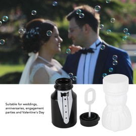 26 Pieces Wedding Bubble Bottles, Mini Bubble Bottles in Black and White, Bubble Party Bottle for Wedding, Engagement, Valentine's Day