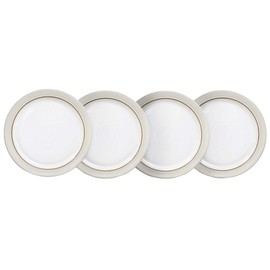 Denby Natural Canvas Dinner Plate Set, Cream, Set of 4