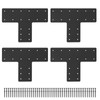 4 Pack 16.8x12'' T Post Brackets,T Flat Mending Plate,T Post