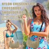 Nylon Crescent Bag Medium Crossbody Shoulder Bag with Adjustable Strap,