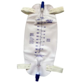 lifevv lifevv 3 Pack 1000ml Catheter Leg Bag Urinary Drainage Bag, with 3 Eighteen-inch Tubing, Anti-Reflux Valve, Cloth Straps,Easy Twist Drain Valve