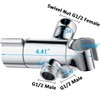 Metal Shower Diverter Valve with Hand Shower Holder, Full Flow