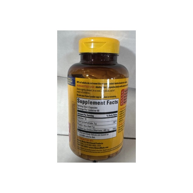 Pack Of 3 Nature Made Choline Extra Strength 800 mg,