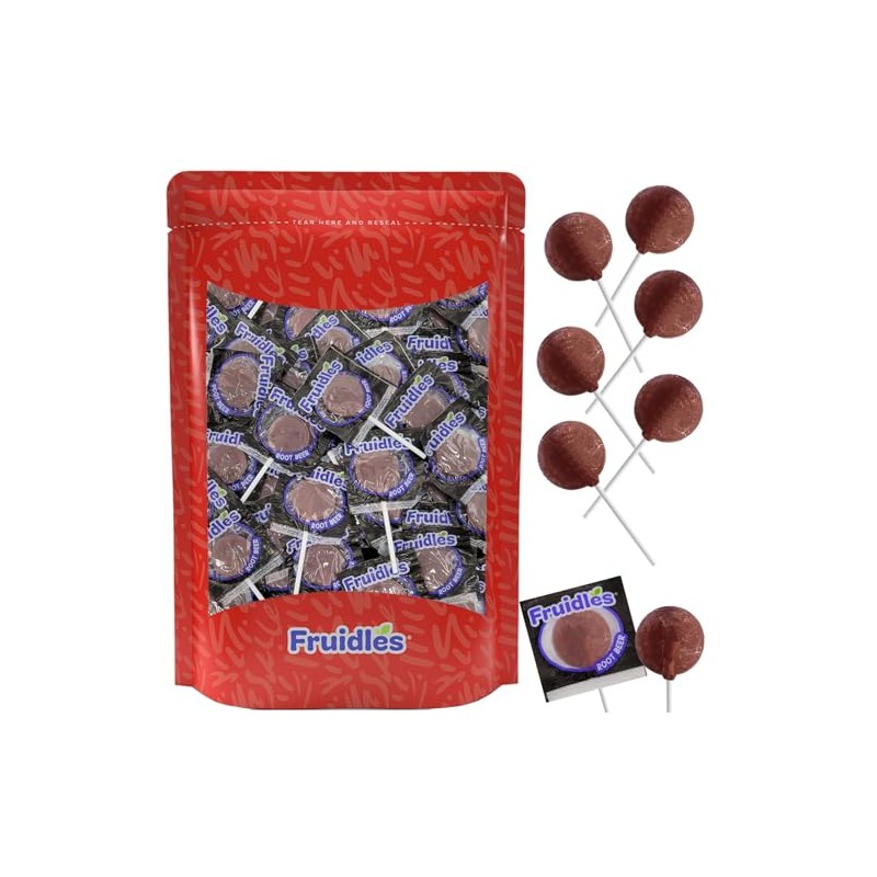 Rootbeer Lollipops Candy Suckers for Kids, Kosher, Perfect for Gifting,