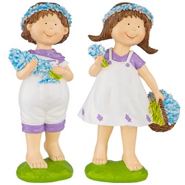 Design Toscano Bluebonnet Twins Springtime Children Garden Statues: Set of Two