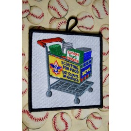 BSA Scouting For Food 2016 Shopping Cart Patch Cub Boy Scouts of America