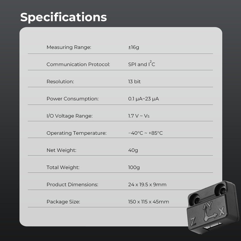 Creality ADXL345 Sensor de compensación de vibraciones para Ender-3 V3
