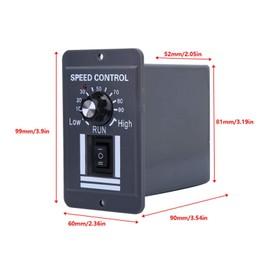 DC Motor Speed Controller DC 12-60V 40A PWM Speed Control Regulator DC Variable Frequency Driver - CW CCW Reversible Switch