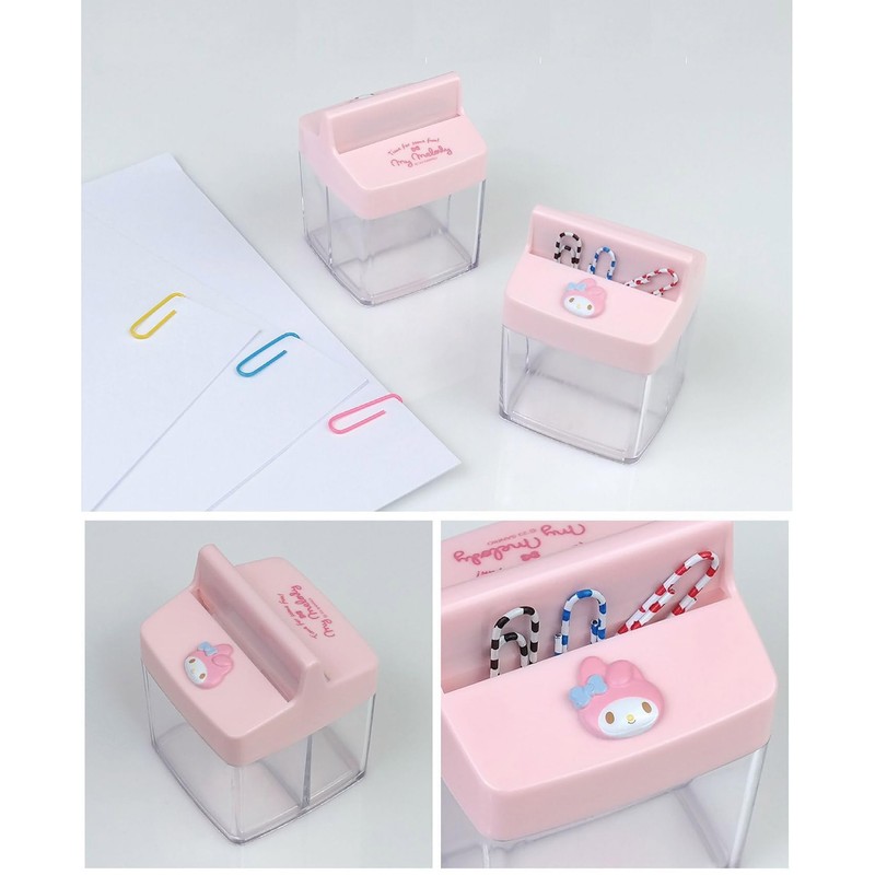 LENITH Cute Animal Faced Mymelody Paper Clip Dispenser Magnetic Lid