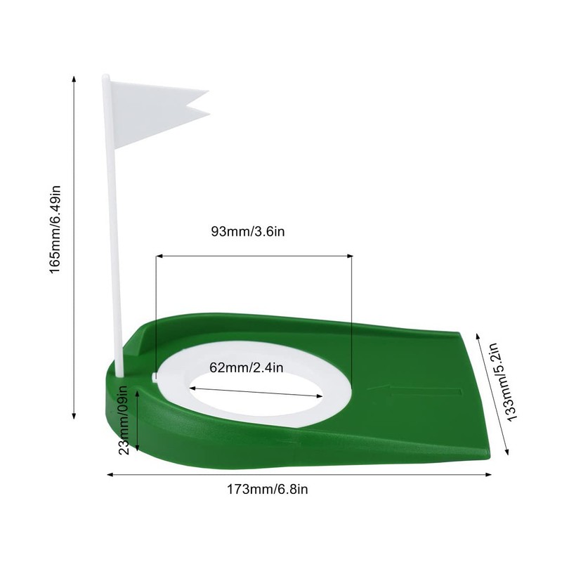 VOANZO 2PCS Golf Cup Golf Hole Golf Putting Practice Flag