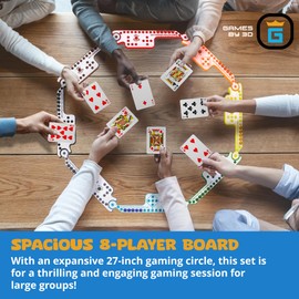 GAMES BY 3D Marbles & Jokers Board Game - 2-8 Players, Fun, Compact, Portable & Durable, Easy to Learn, Color-Coded Boards, Convenient Storage, Perfect for Travel, Holiday Party & Family Game Nights