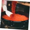Mikinona 1Pc Ceramic Spoon Rest for Caviar Sauces Elegant Black