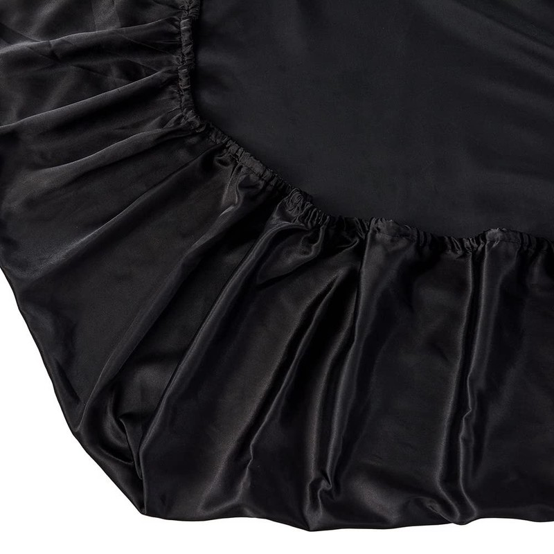 Fitted Sheet, Satin, Slippery, Silky Lustrous, Mattress Cover, Sold Separately,