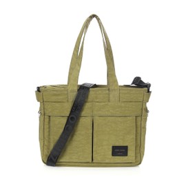 ZIMEGO Stylish Casual Business Laptop Tote Bag – Durable Travel Crossbody Shoulder Bag, Olive