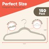 Ivory Velvet Hangers 150 Pack – 360° Swivel Hook, Non-Slip